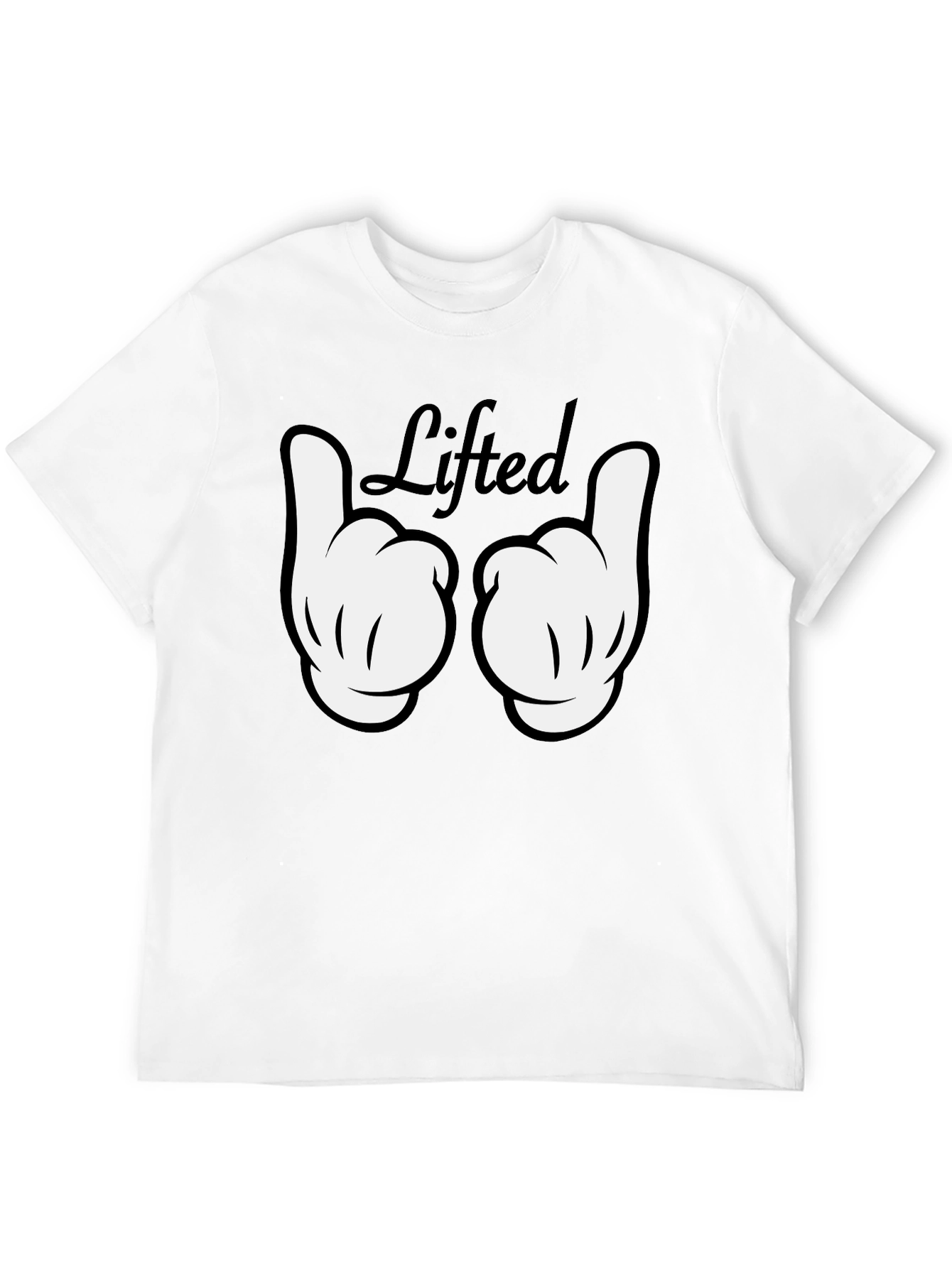 Lifted Graphic Tee - Black Cotton T-Shirt