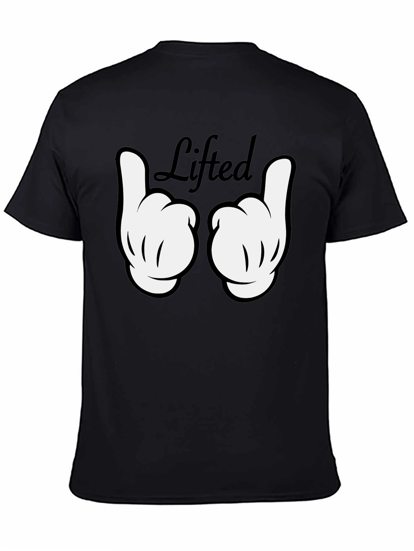 Lifted Graphic Tee - Black Cotton T-Shirt