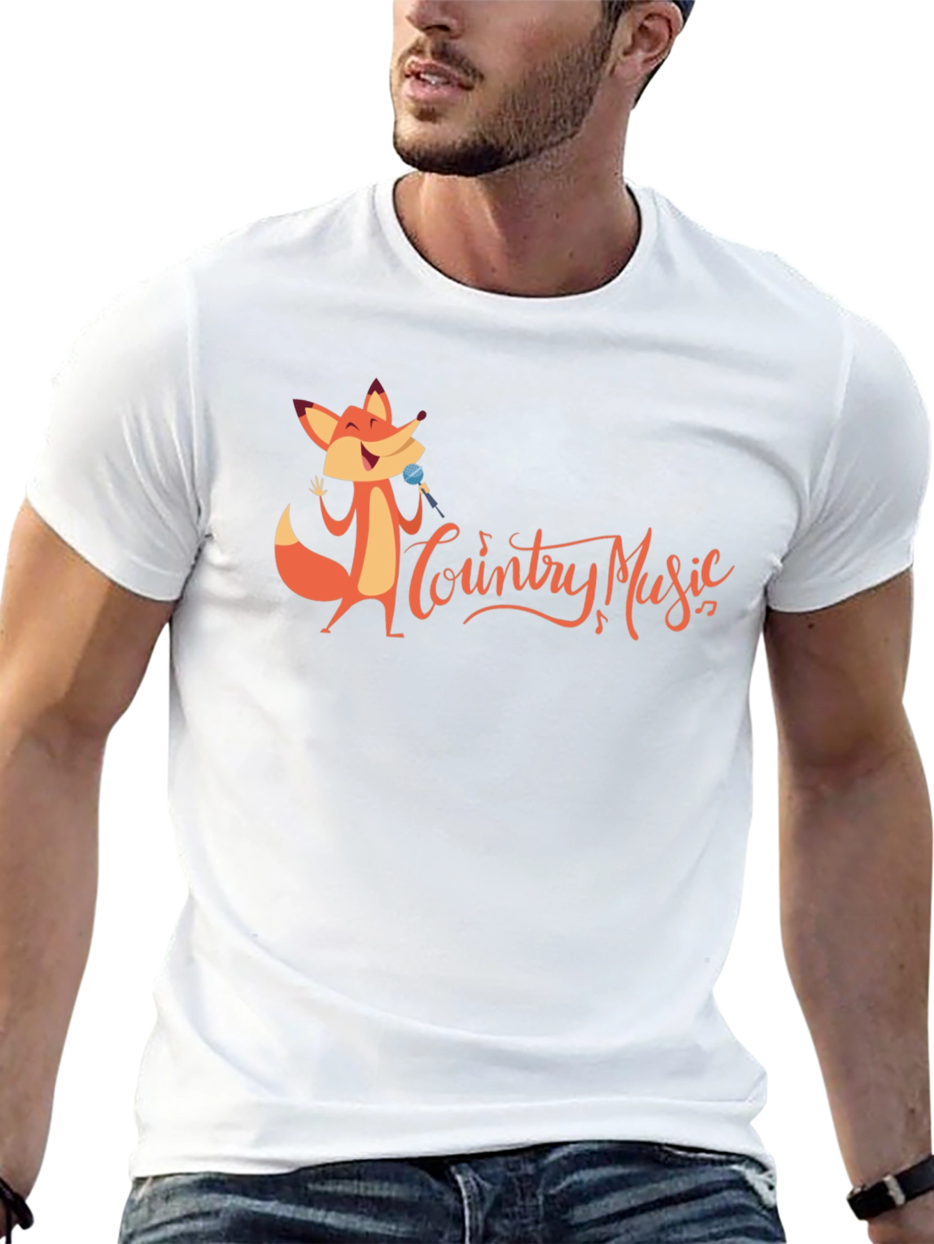 Country Music Fox Graphic T-Shirt