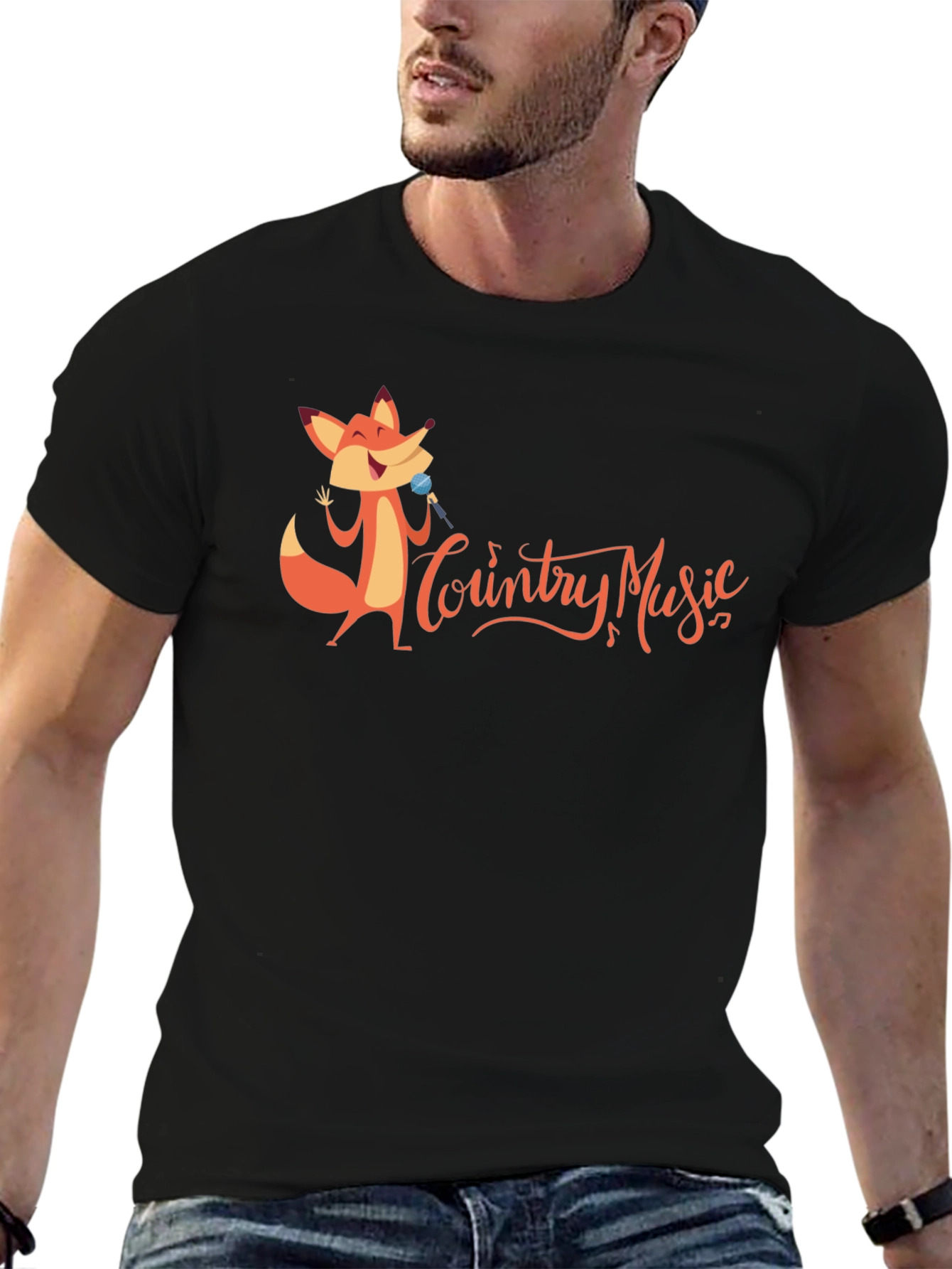 Country Music Fox Graphic T-Shirt