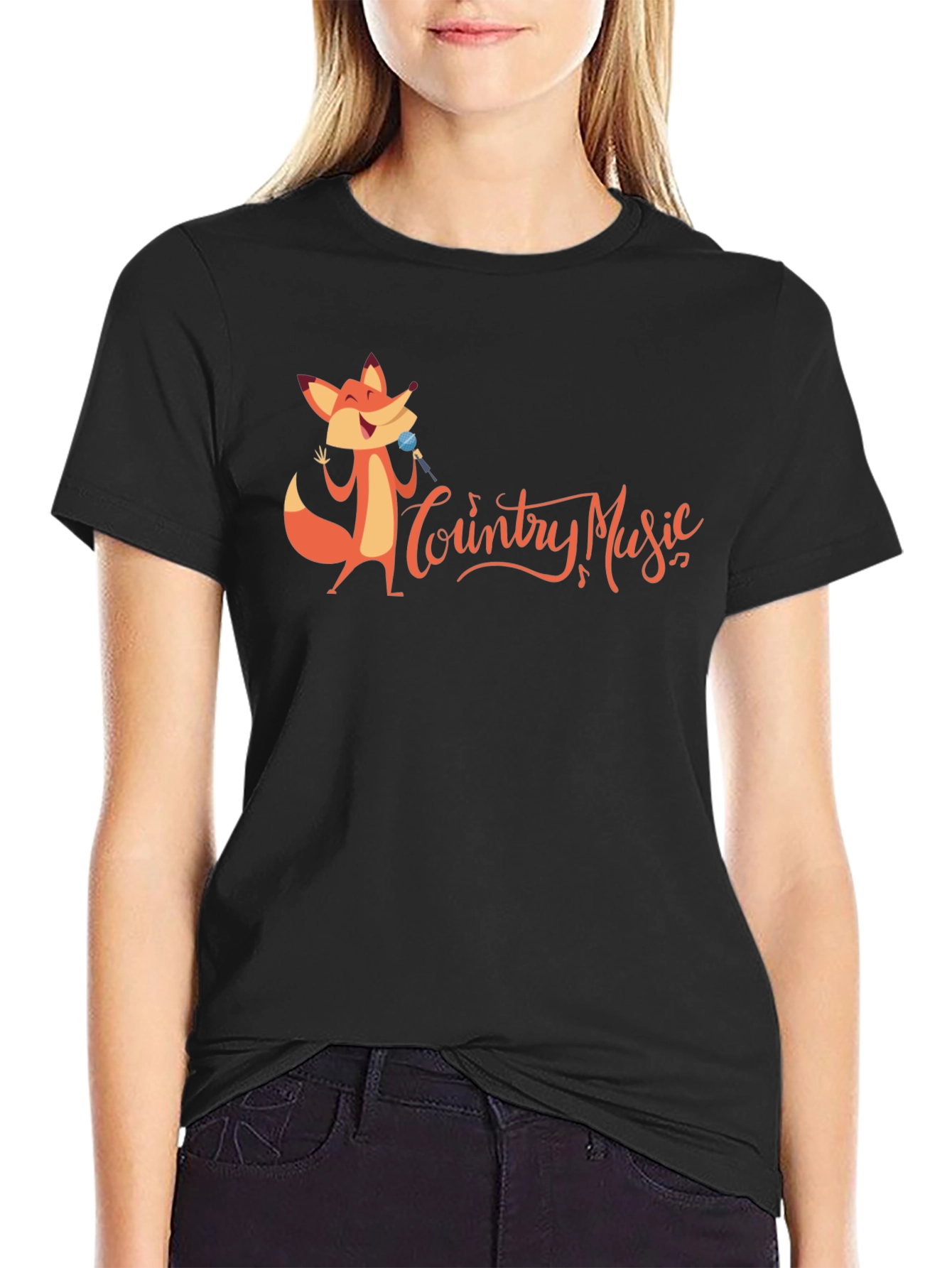 Country Music Fox Graphic T-Shirt