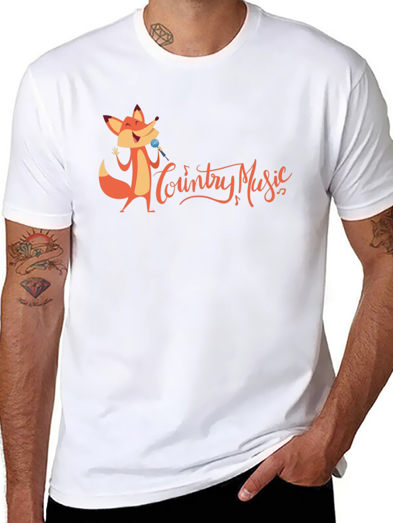 Country Music Fox Graphic T-Shirt