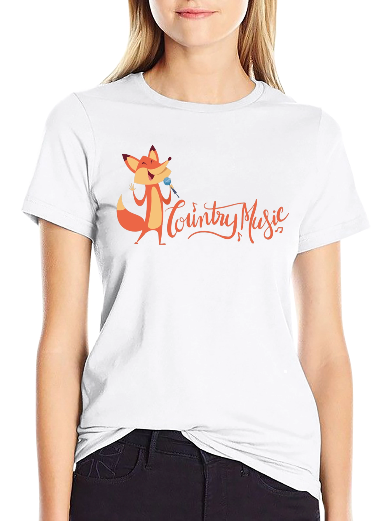 Country Music Fox Graphic T-Shirt