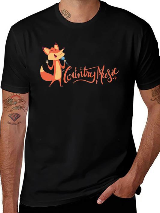Country Music Fox Graphic T-Shirt