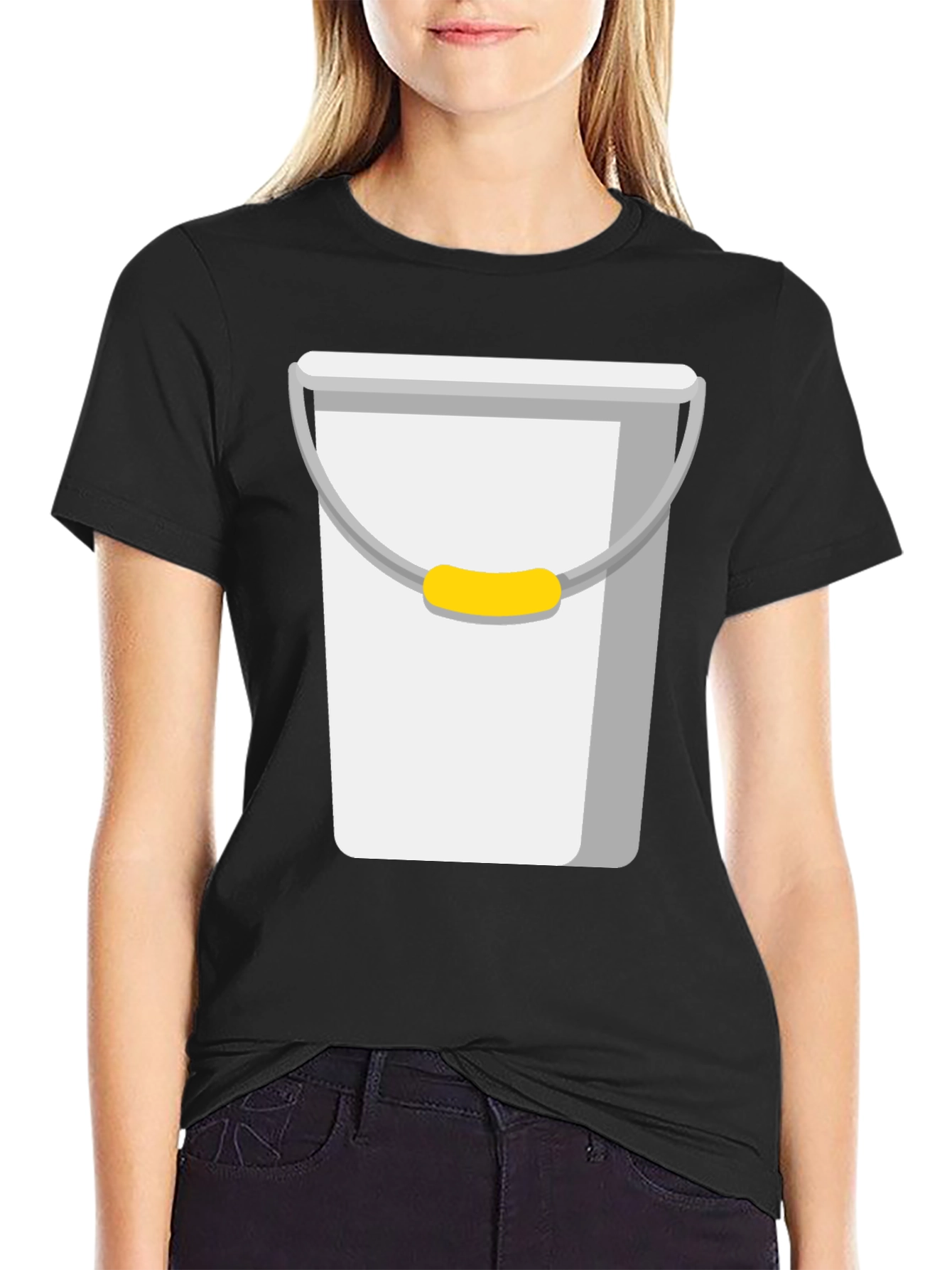 Novelty Bucket Graphic Tee - Quirky Casual Wear