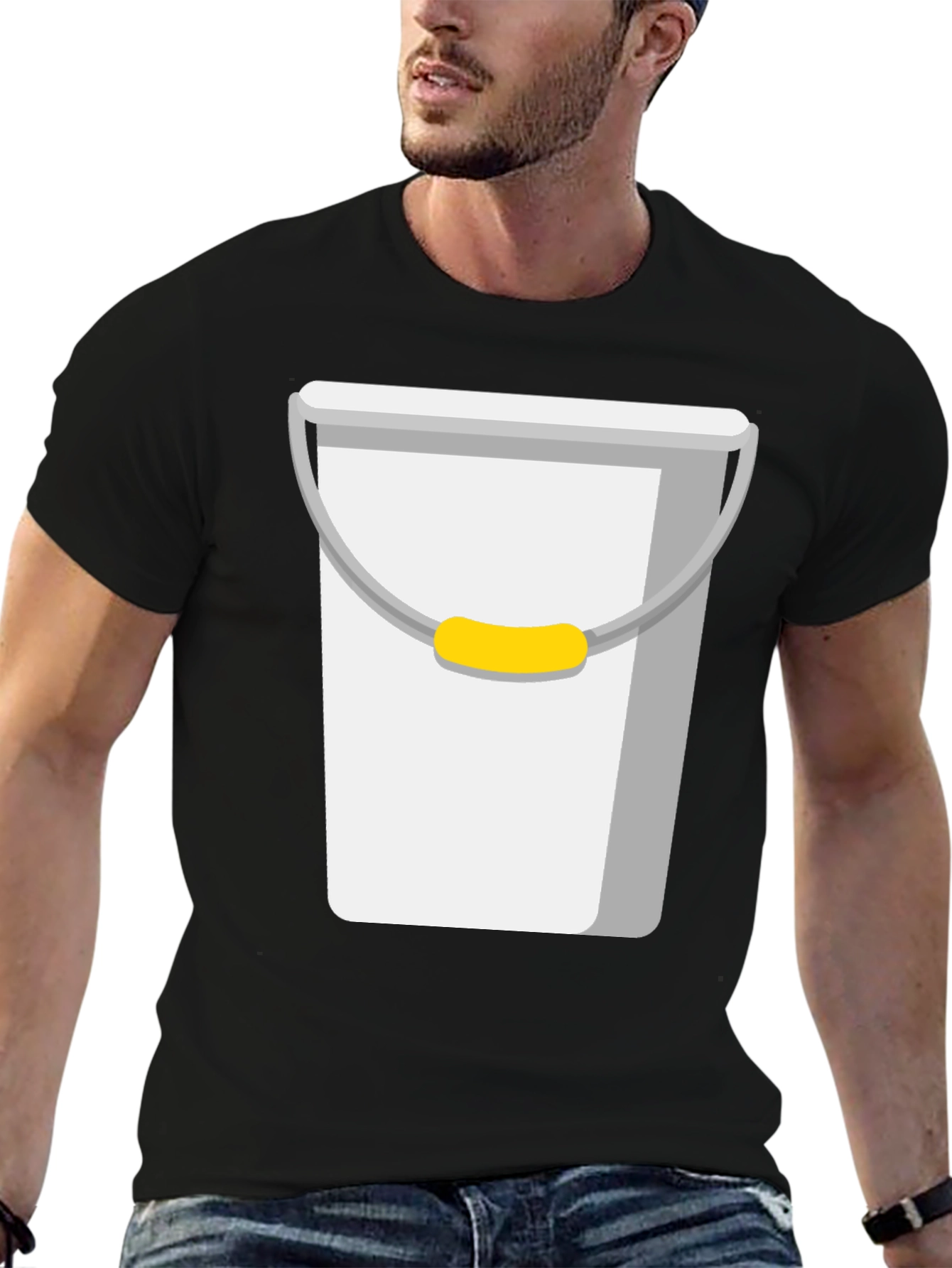 Novelty Bucket Graphic Tee - Quirky Casual Wear