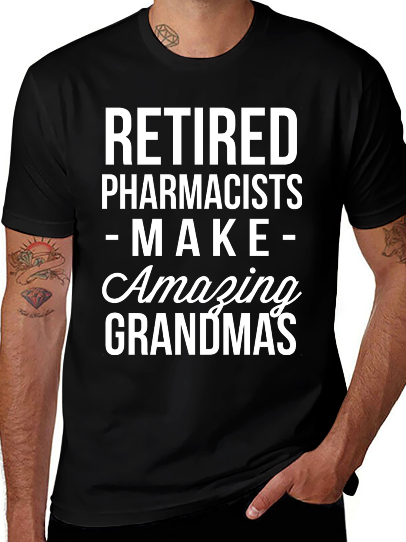 Retired Pharmacists Amazing Grandmas Graphic T-Shirt