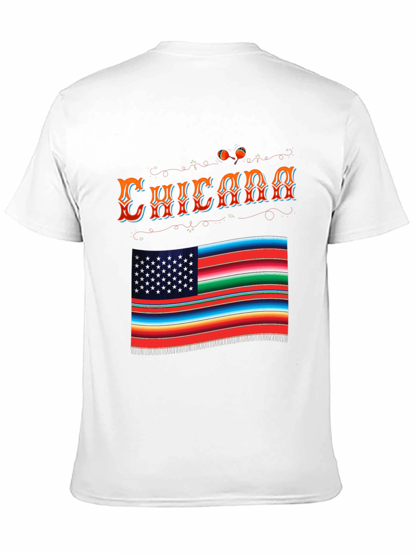 Chicana Serape Flag Graphic T-Shirt