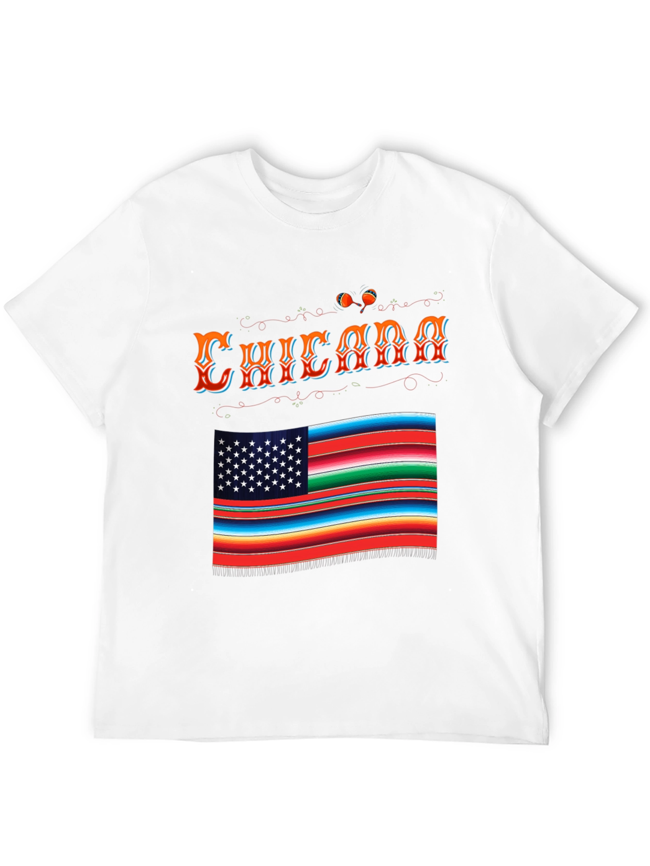 Chicana Serape Flag Graphic T-Shirt