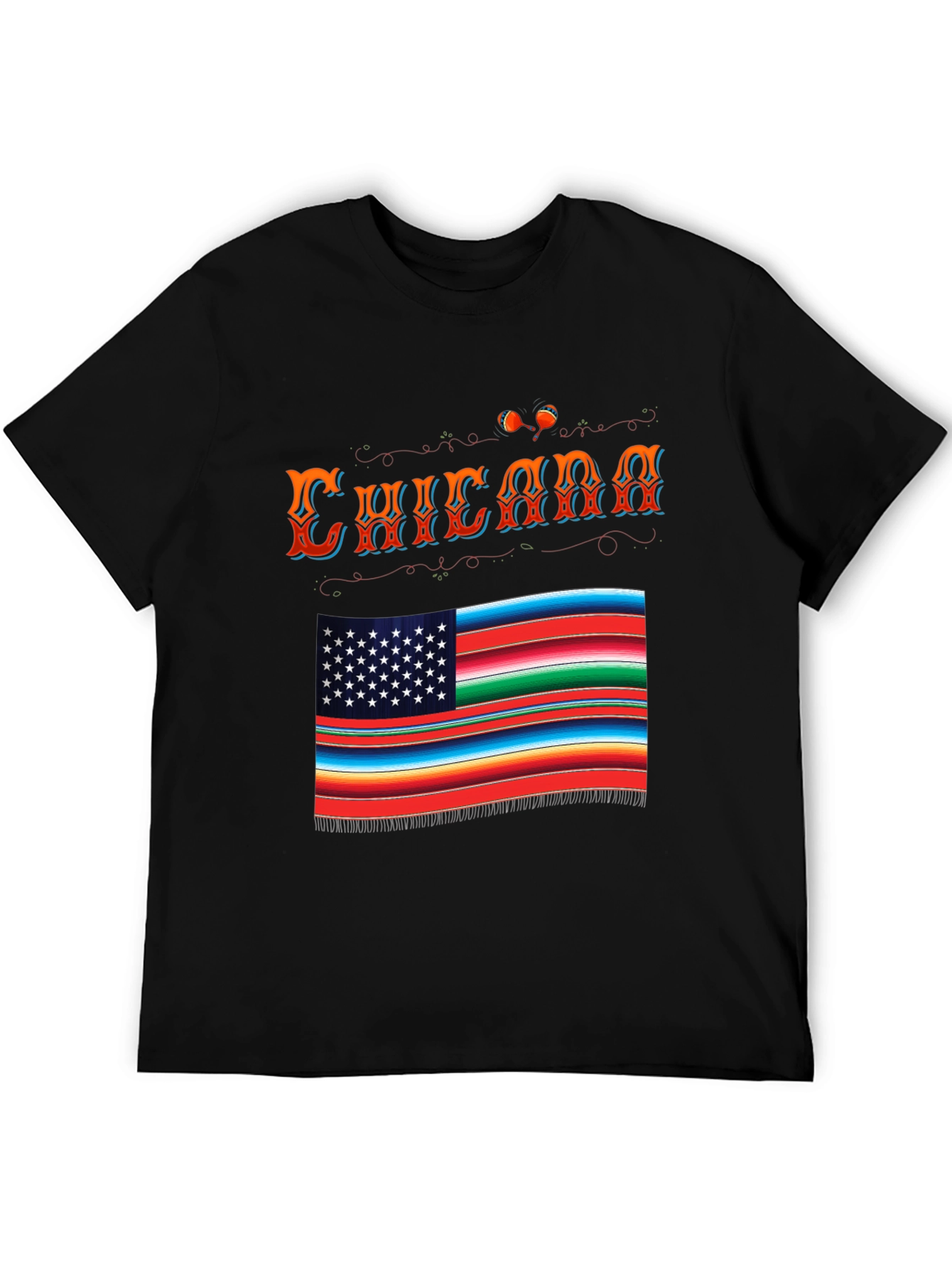 Chicana Serape Flag Graphic T-Shirt