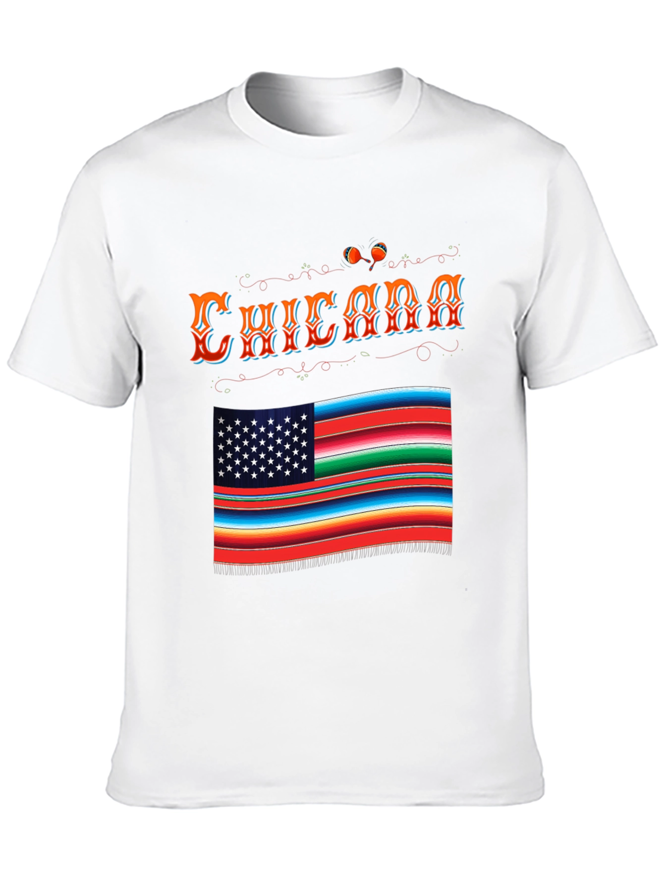 Chicana Serape Flag Graphic T-Shirt