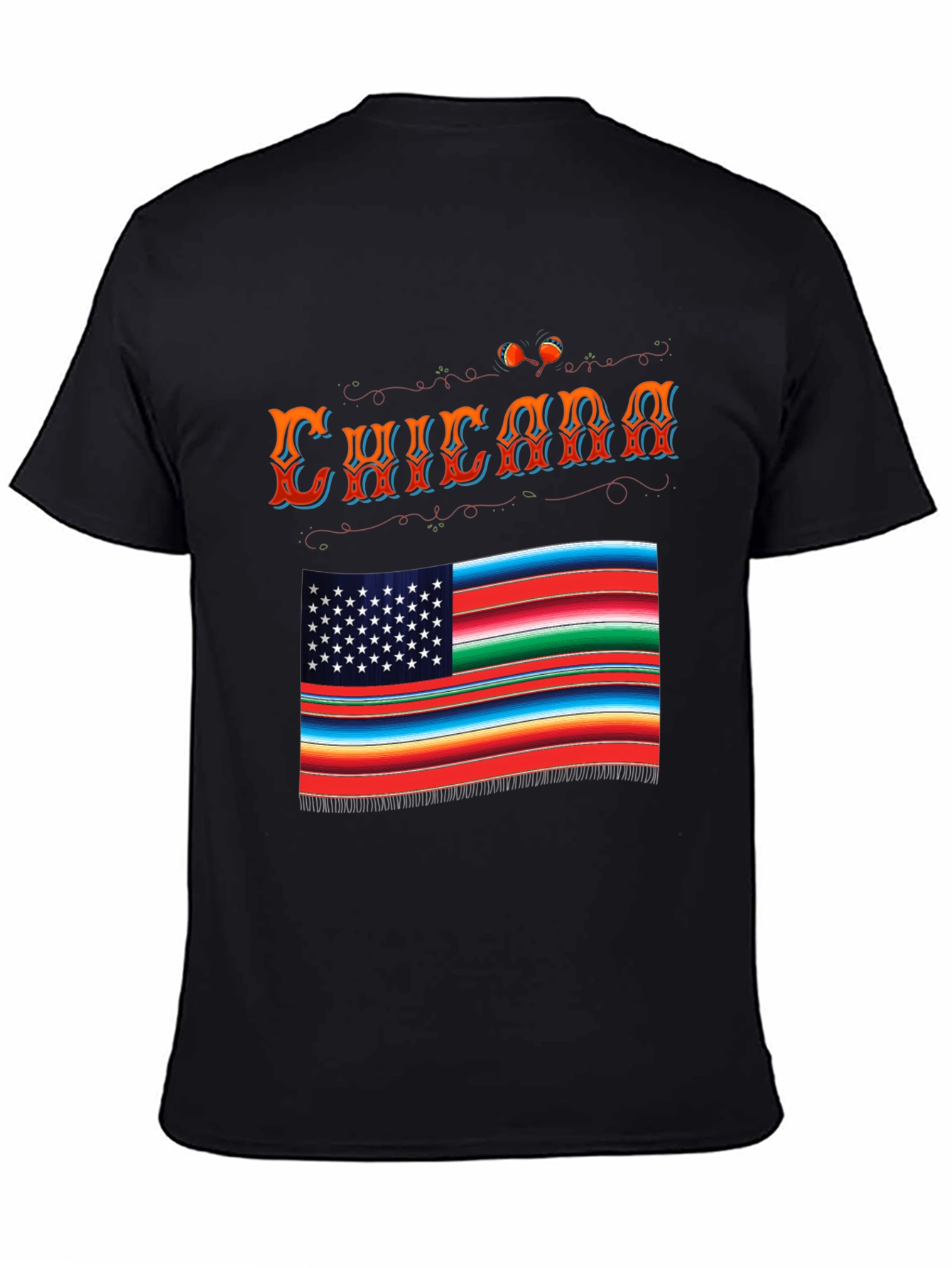 Chicana Serape Flag Graphic T-Shirt