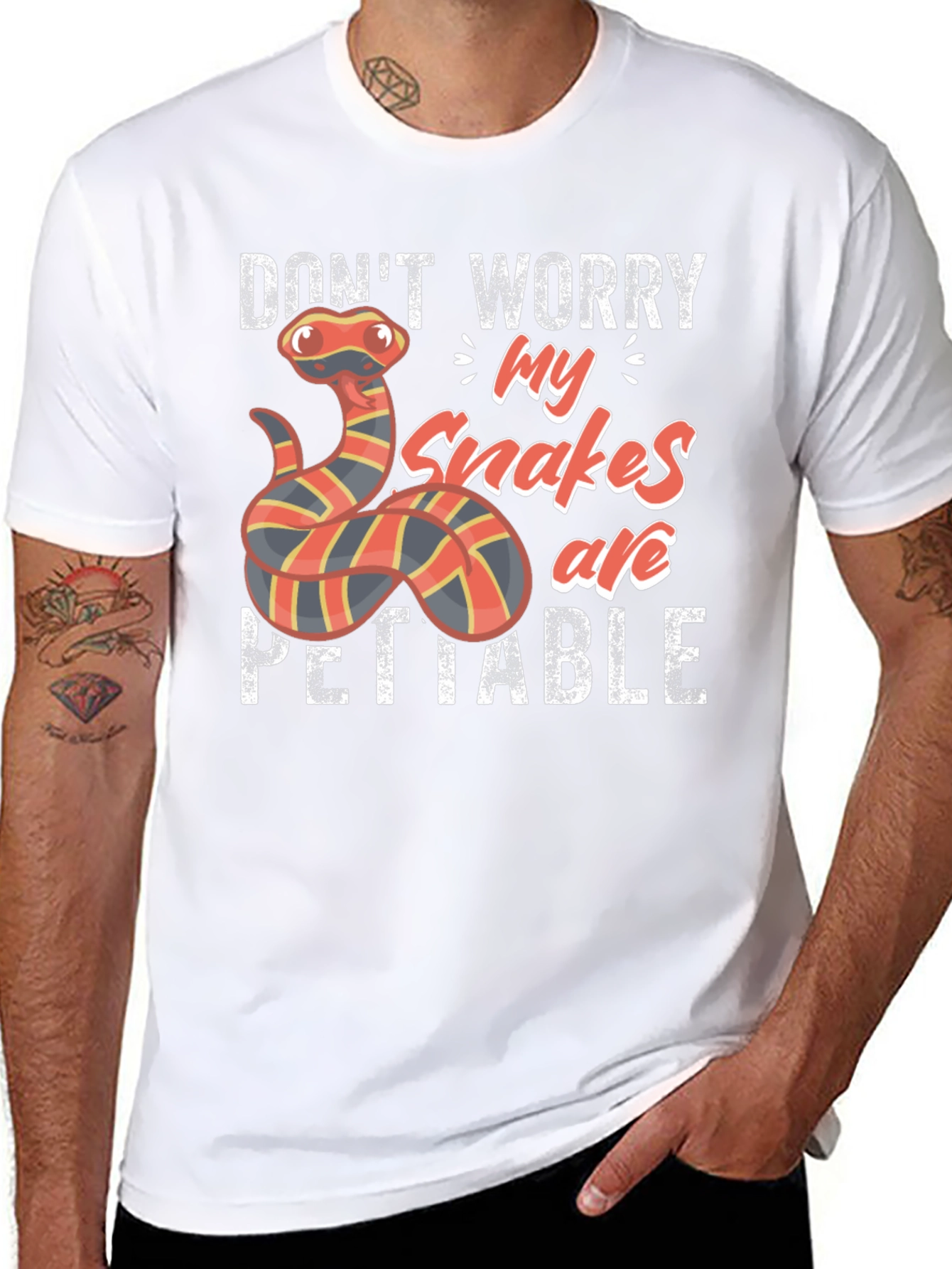 Snakes are PETTABLE Funny T-Shirt