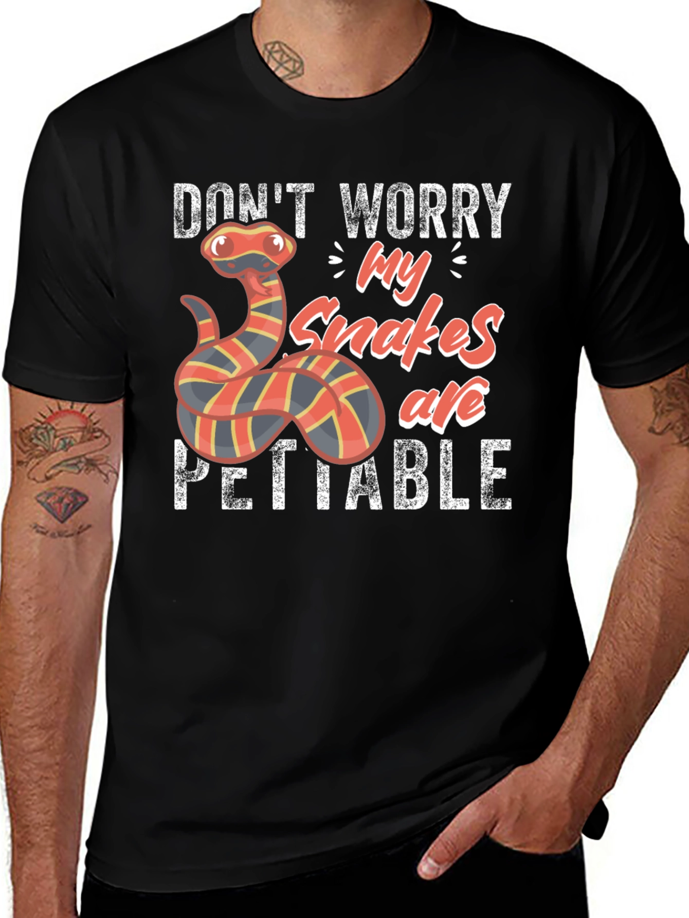Snakes are PETTABLE Funny T-Shirt