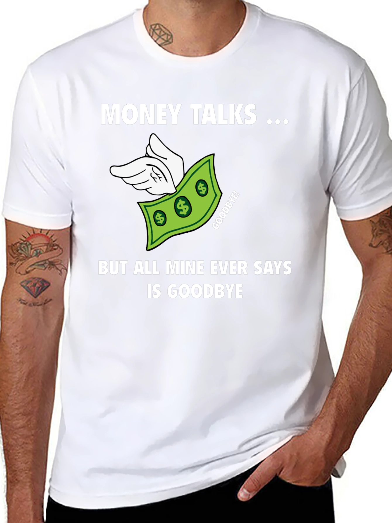 Money Talks Mens Graphic T-Shirt