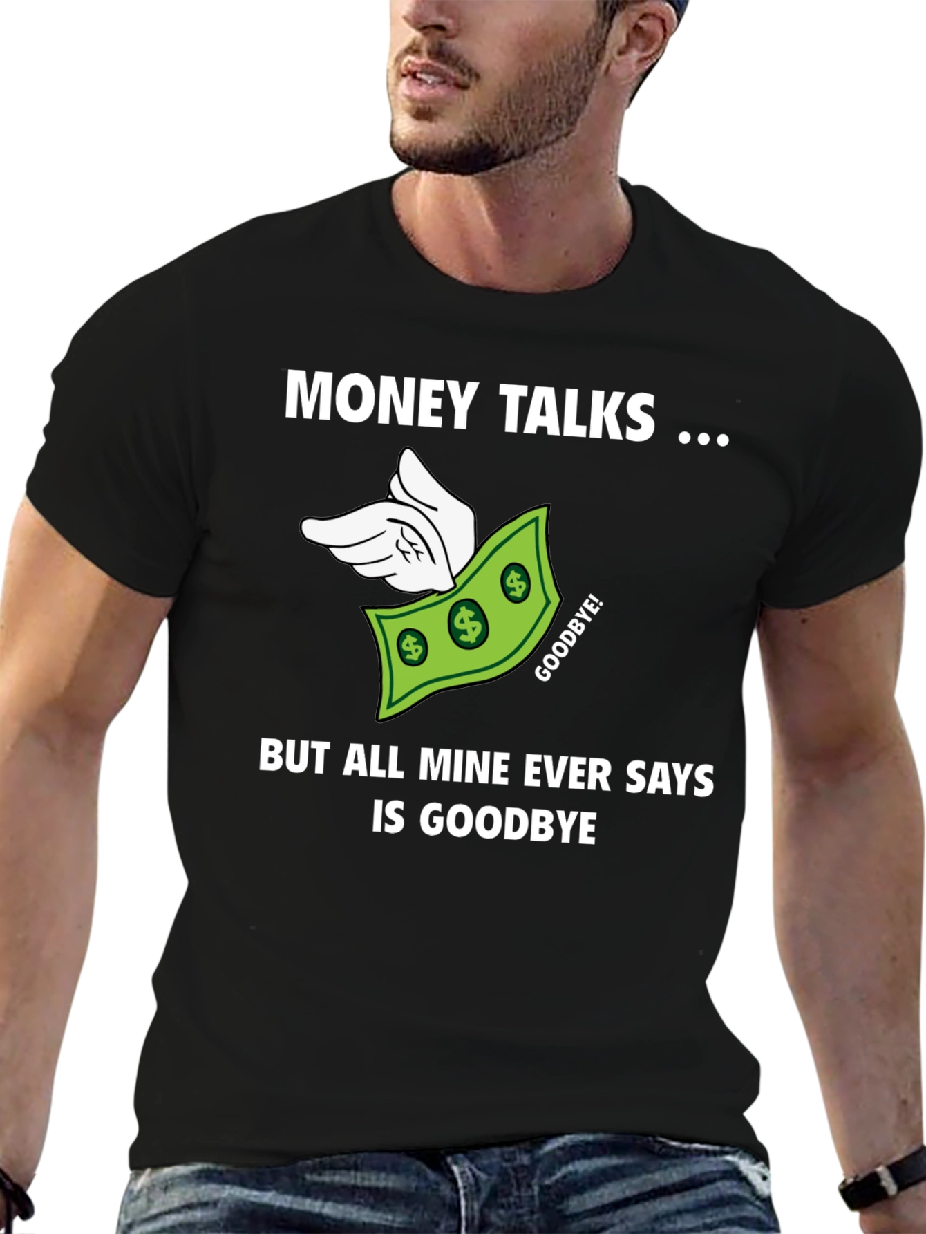 Money Talks Mens Graphic T-Shirt
