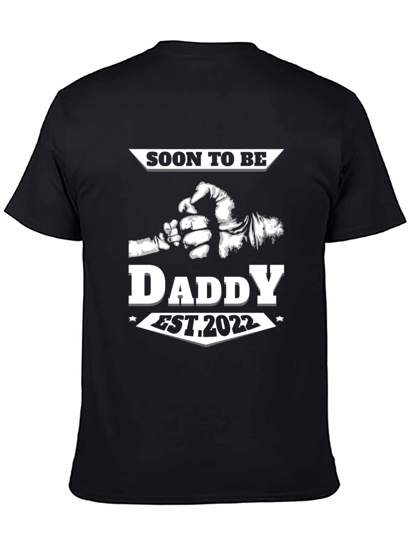 Soon To Be Daddy Est. 2022 Black T-Shirt
