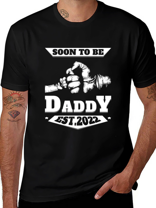 Soon To Be Daddy Est. 2022 Black T-Shirt