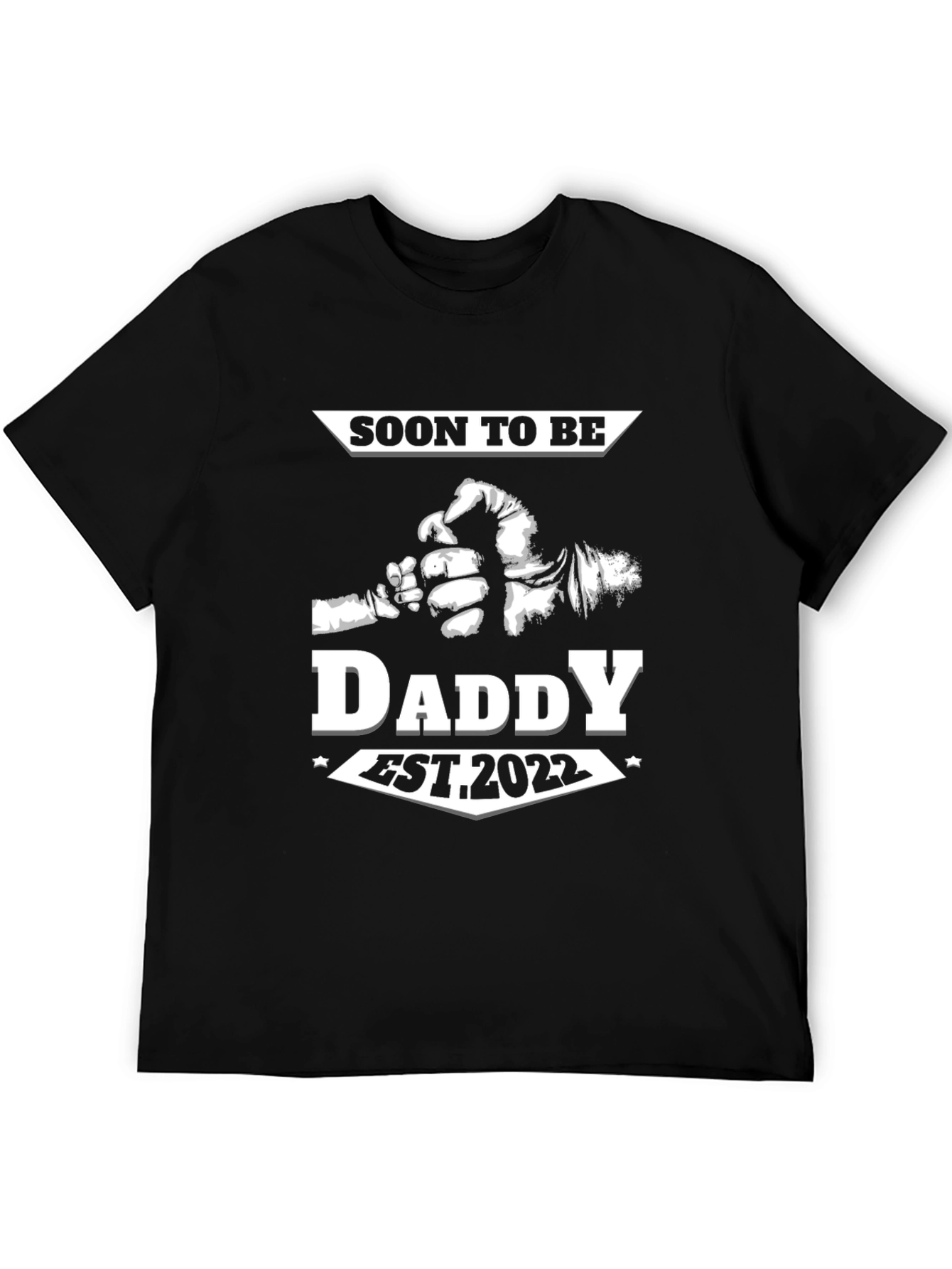 Soon To Be Daddy Est. 2022 Black T-Shirt