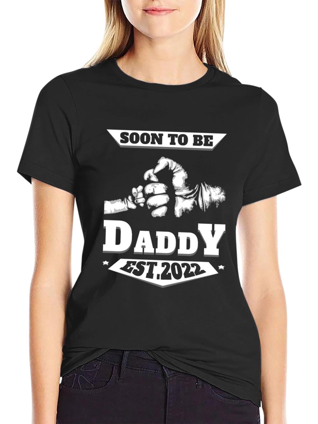 Soon To Be Daddy Est. 2022 Black T-Shirt