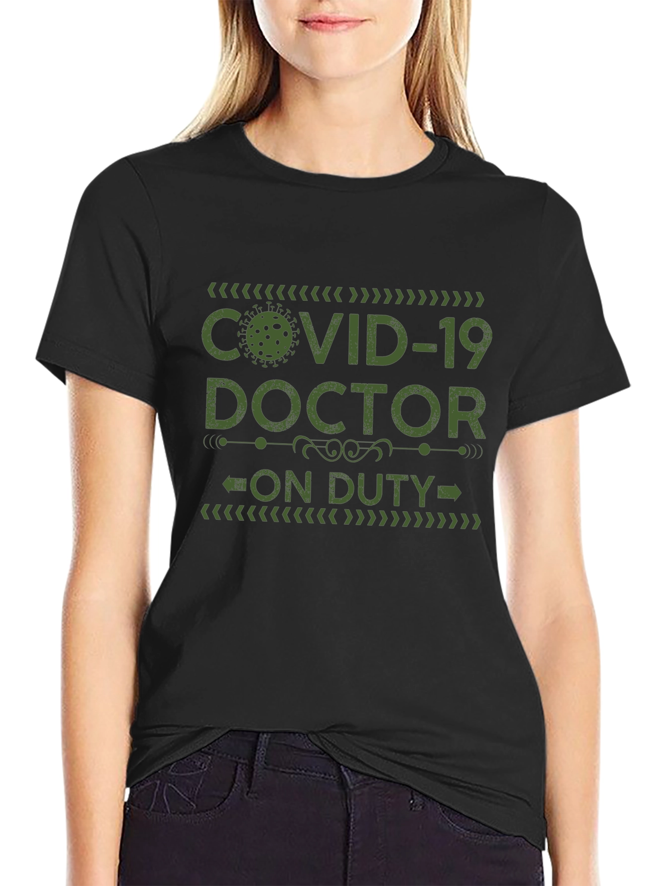 COVID-19 Doctor On Duty Black T-Shirt
