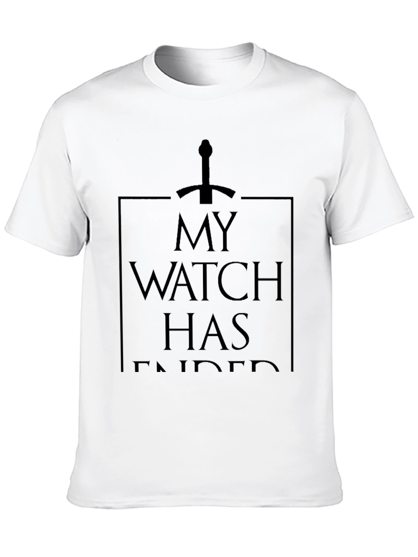 My Watch Has Ended Black Graphic Tee