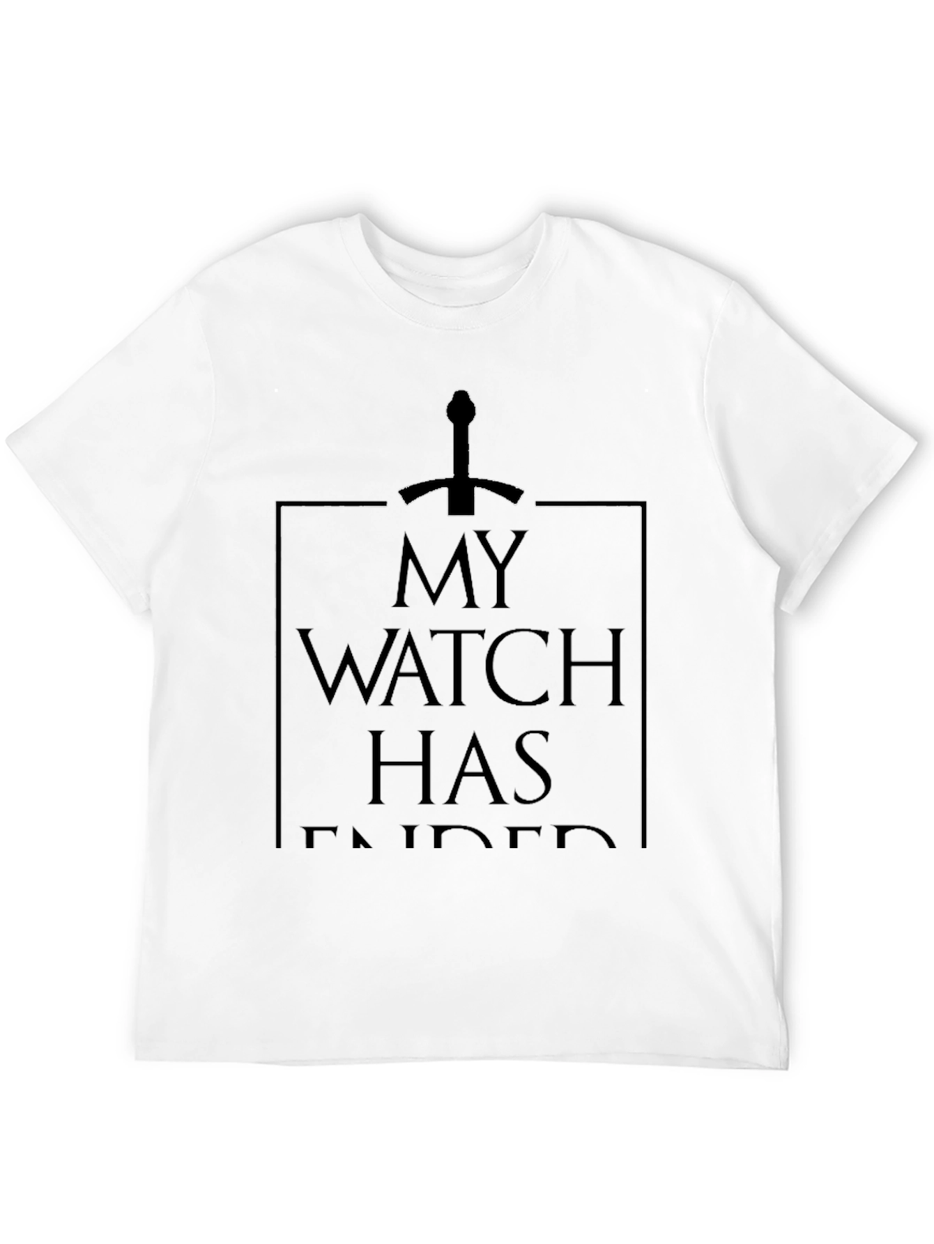 My Watch Has Ended Black Graphic Tee
