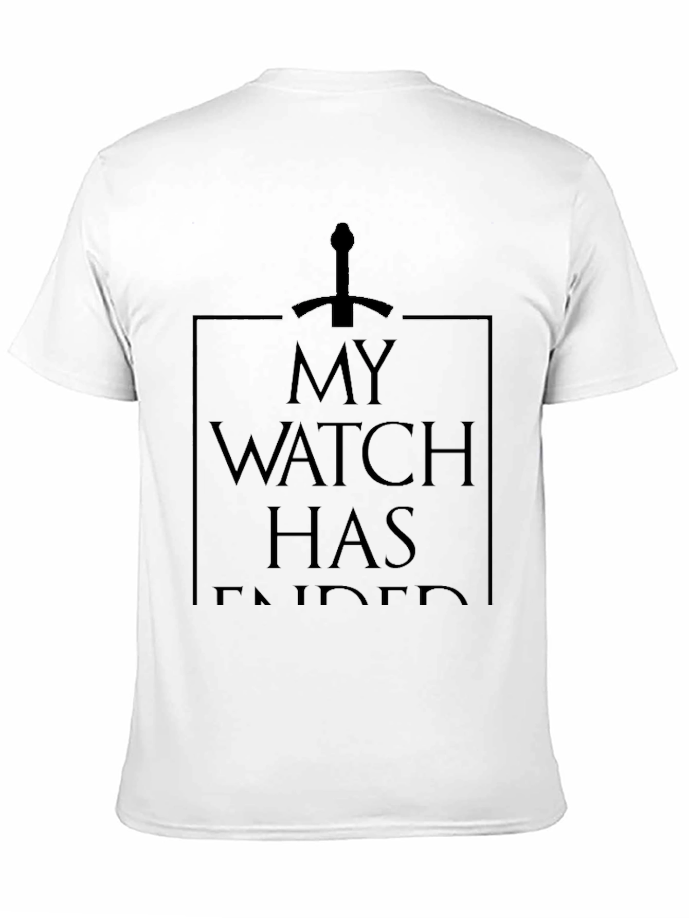 My Watch Has Ended Black Graphic Tee