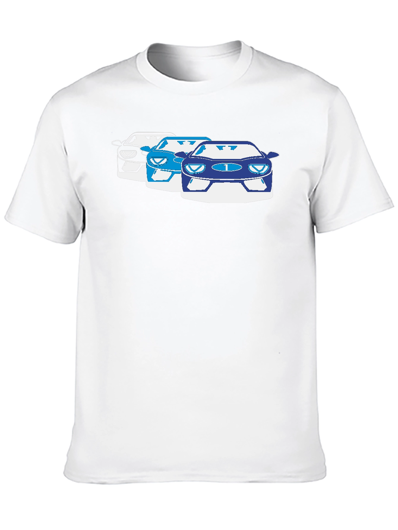 Racing Car T-Shirt: Black Crew Neck Short Sleeve