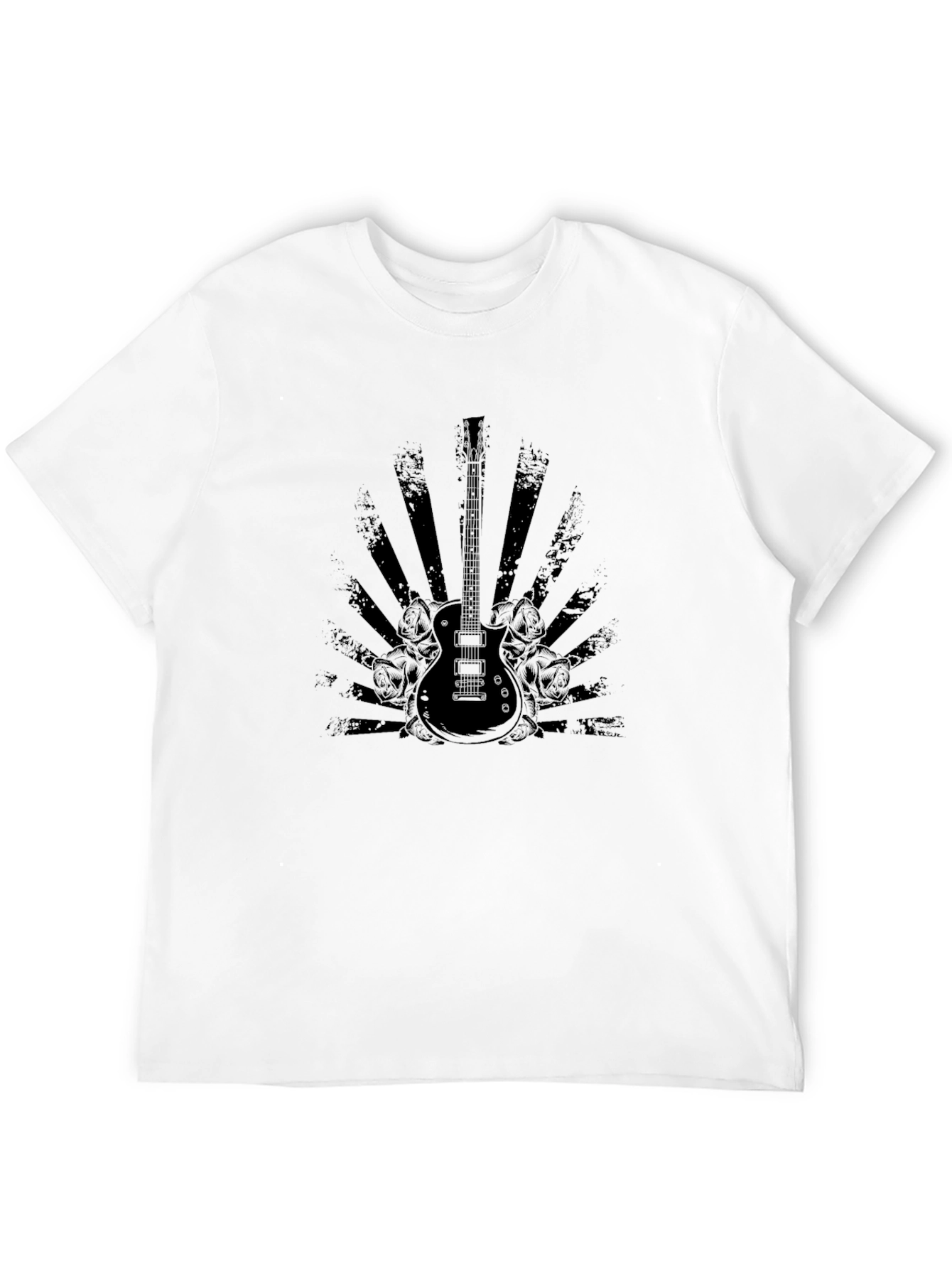 Guitar Graphic T-Shirt - Black