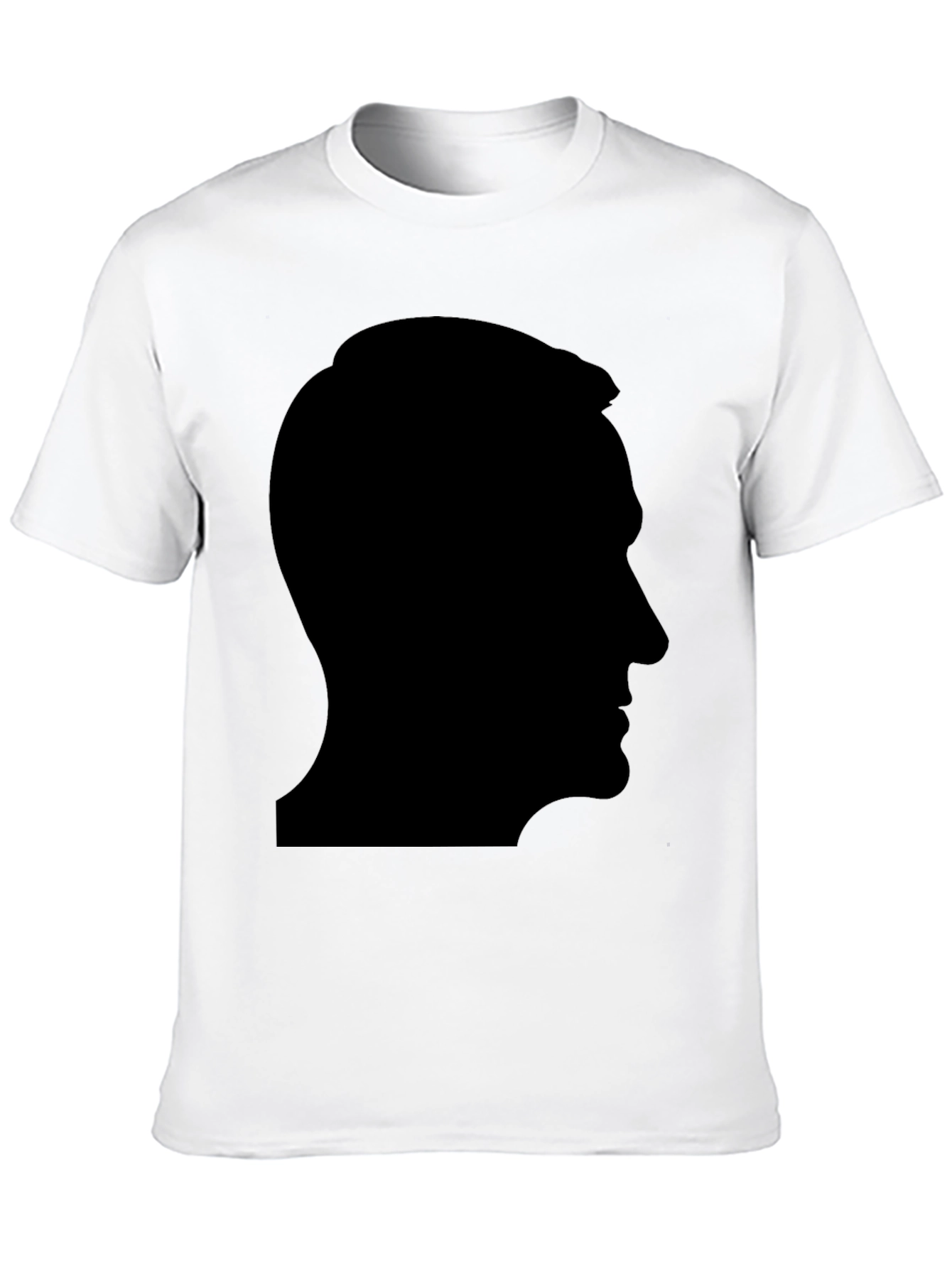 Silhouette Portrait Graphic Tee - Stylish Black T-Shirt