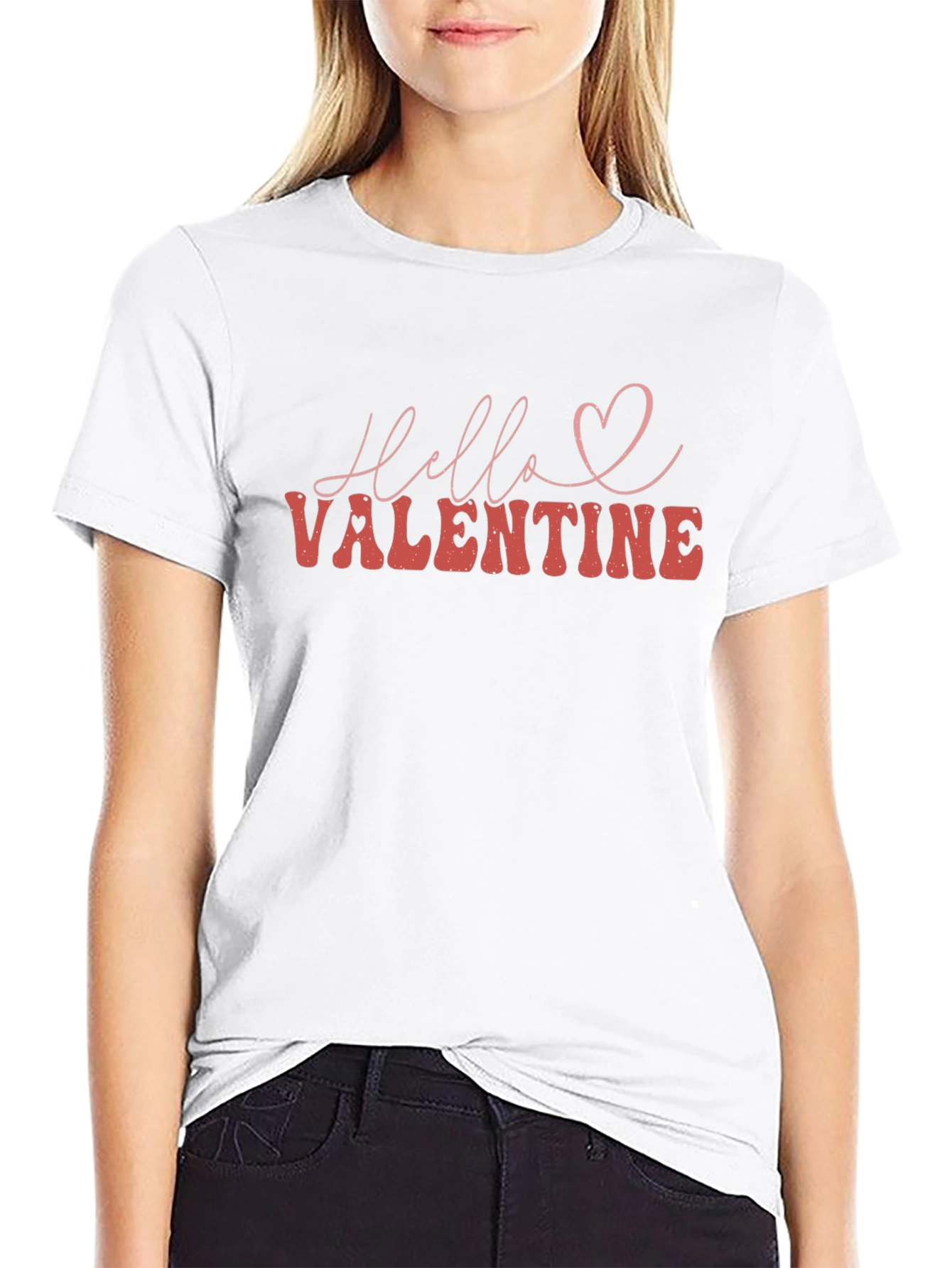 Hello Valentine Graphic Tee - Soft & Stylish
