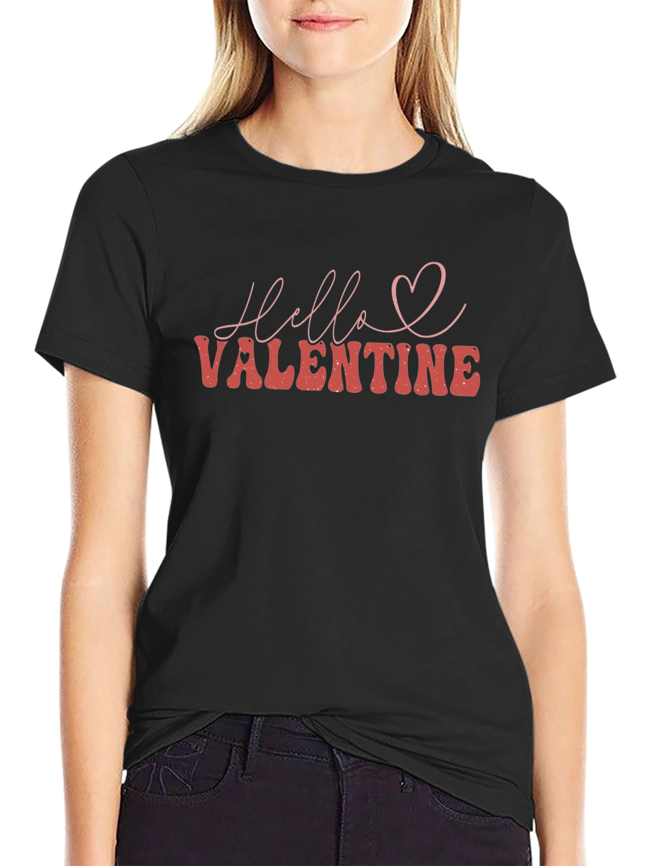 Hello Valentine Graphic Tee - Soft & Stylish