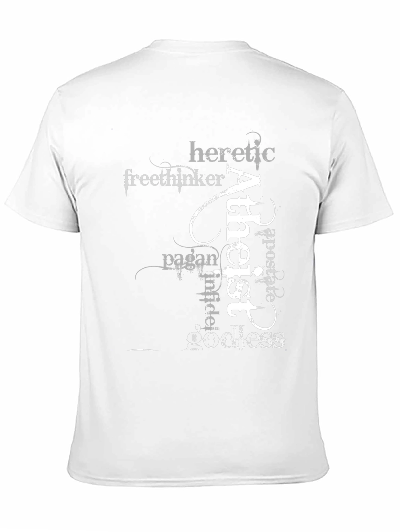 Atheist Word Art Black T-Shirt
