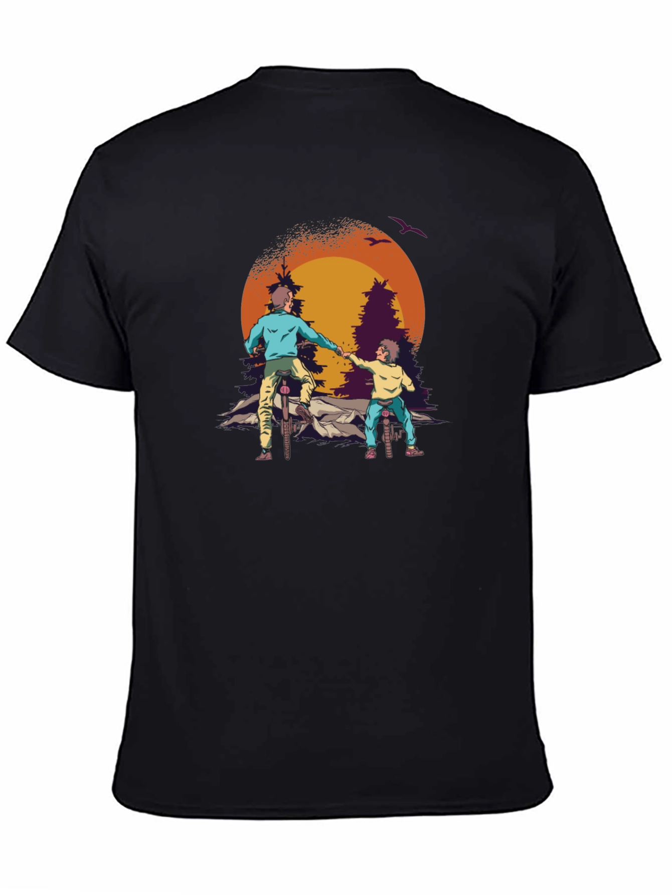 Retro Biking Buddies Graphic Tee