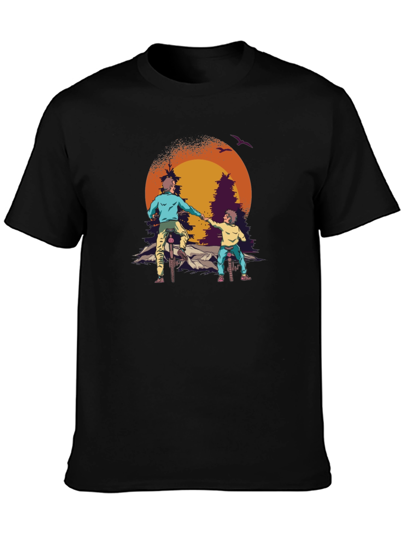 Retro Biking Buddies Graphic Tee