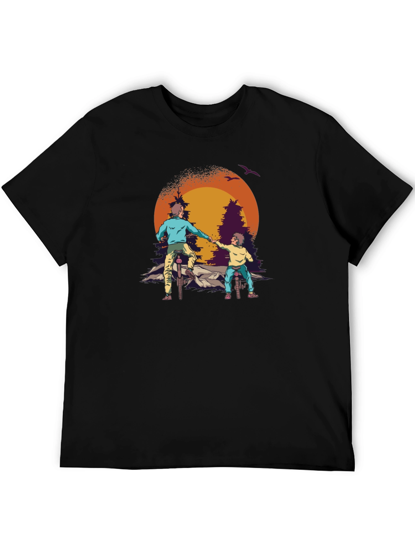Retro Biking Buddies Graphic Tee