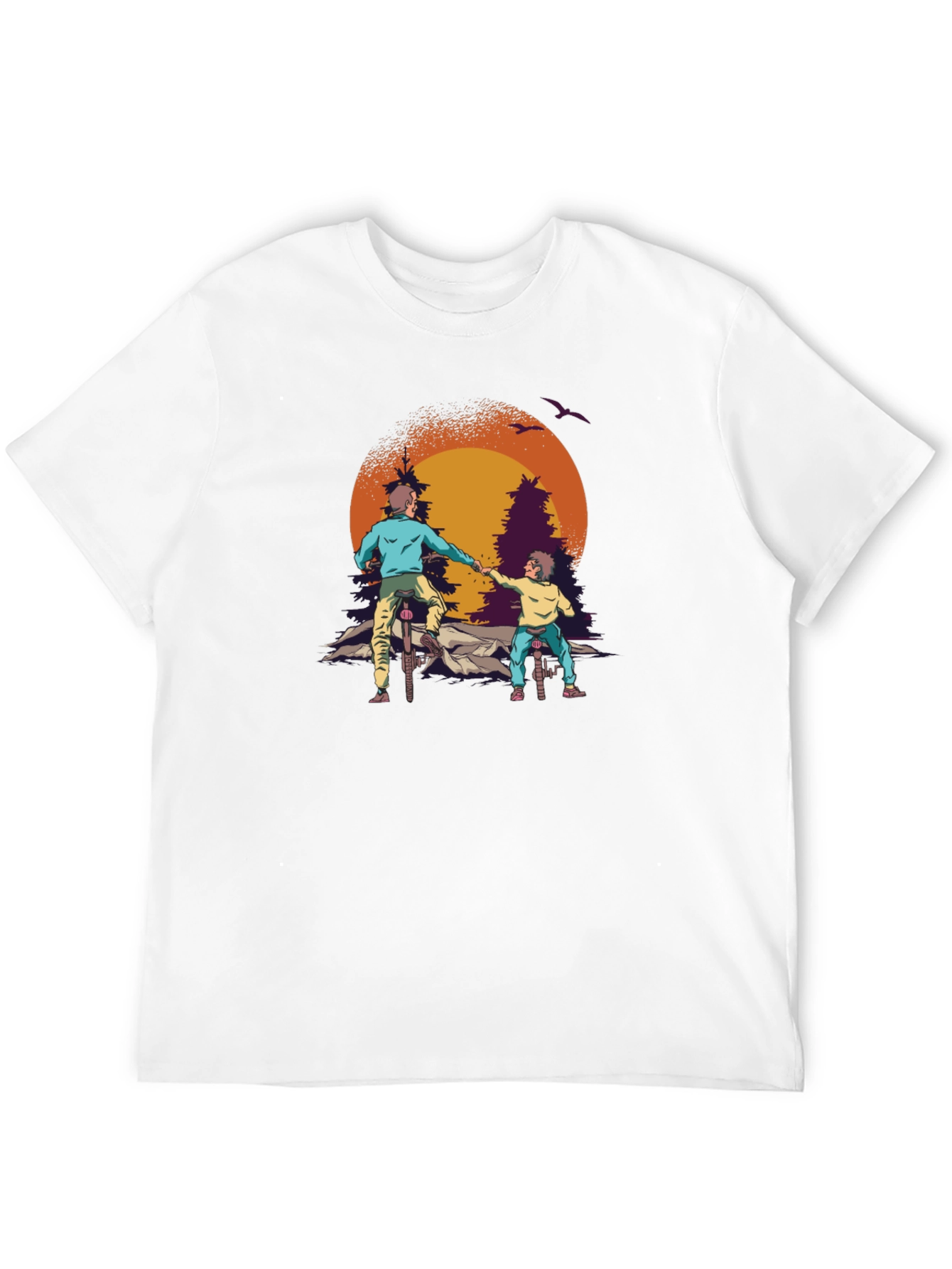 Retro Biking Buddies Graphic Tee