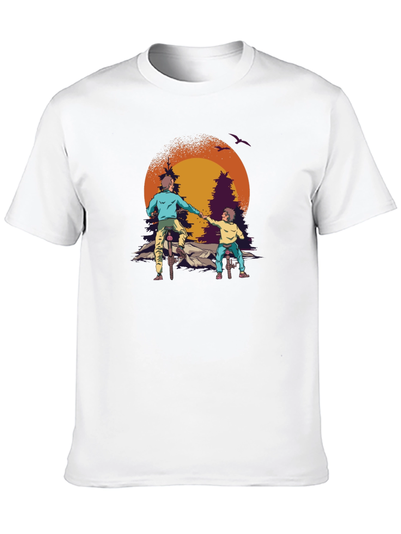 Retro Biking Buddies Graphic Tee