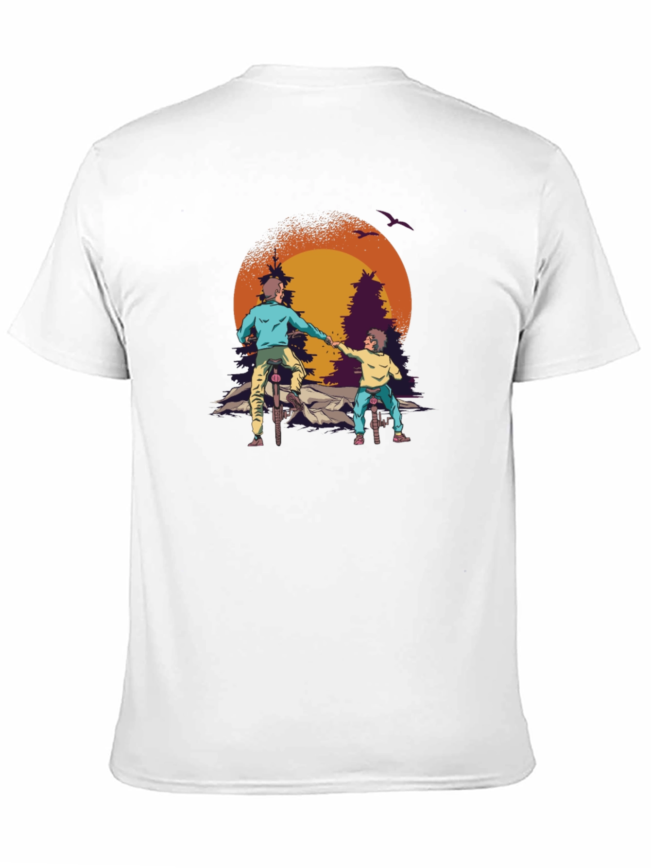 Retro Biking Buddies Graphic Tee