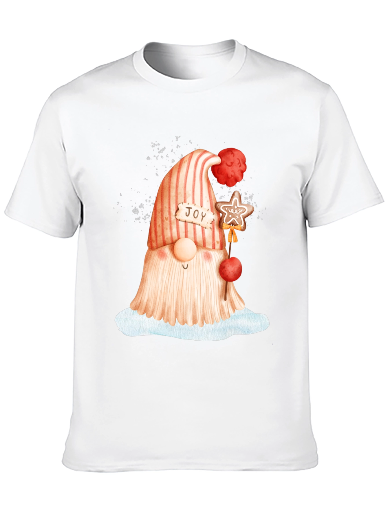 Festive Gnome Graphic Tee - Holiday Cheer
