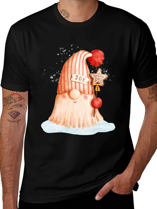 Festive Gnome Graphic Tee - Holiday Cheer