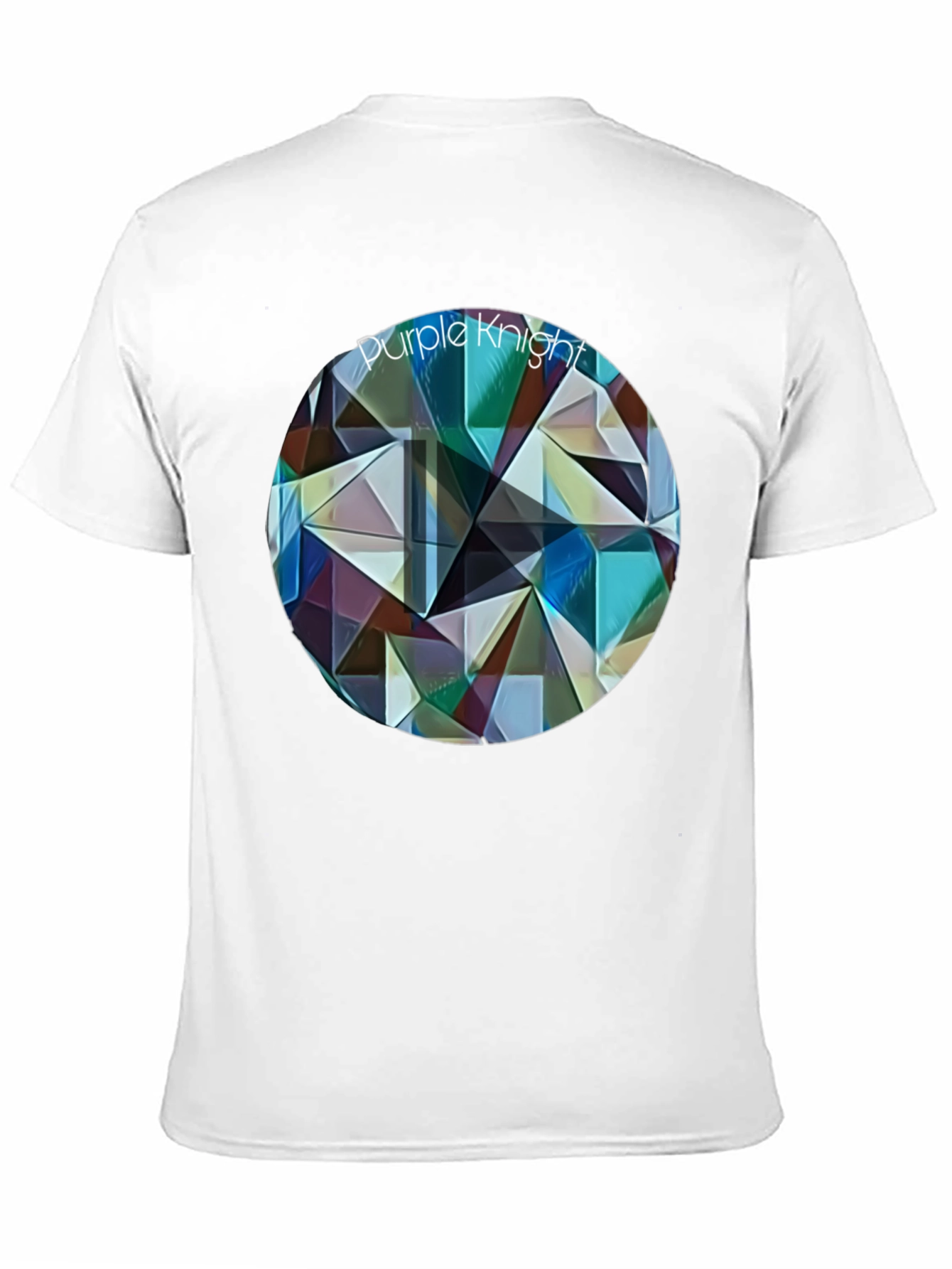 Purple Knight Geometric T-Shirt - Modern Artistic Design
