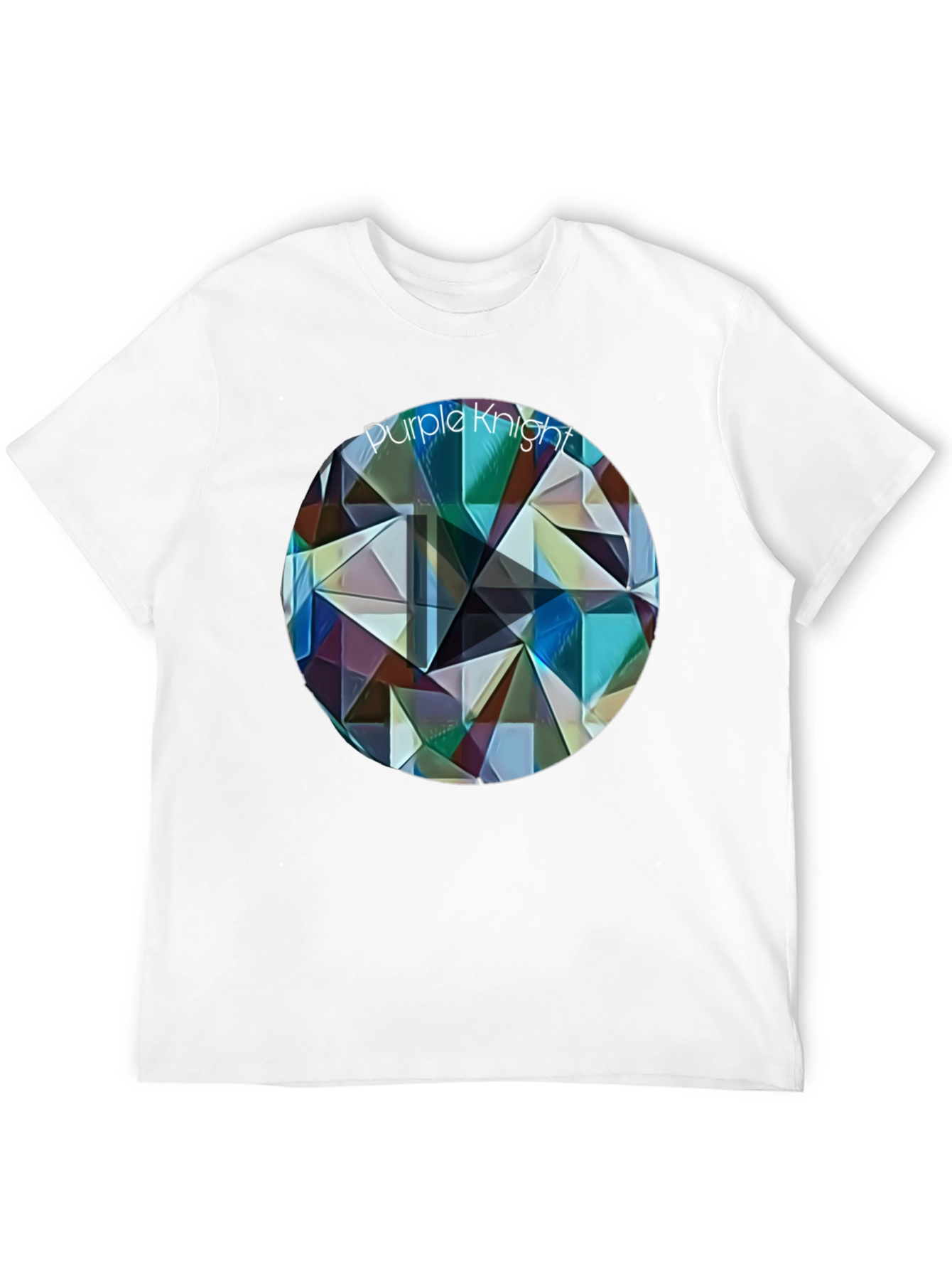 Purple Knight Geometric T-Shirt - Modern Artistic Design