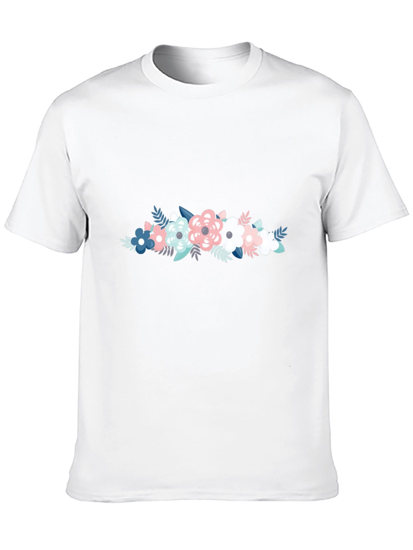 Floral Graphic Tee - Stylish Mens Black T-Shirt
