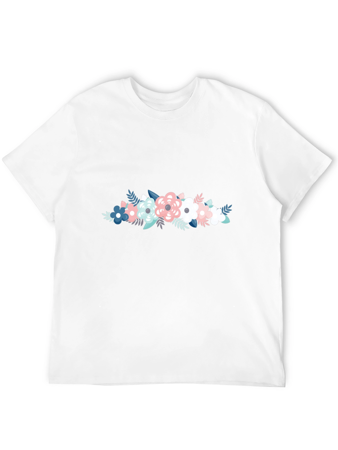 Floral Graphic Tee - Stylish Mens Black T-Shirt