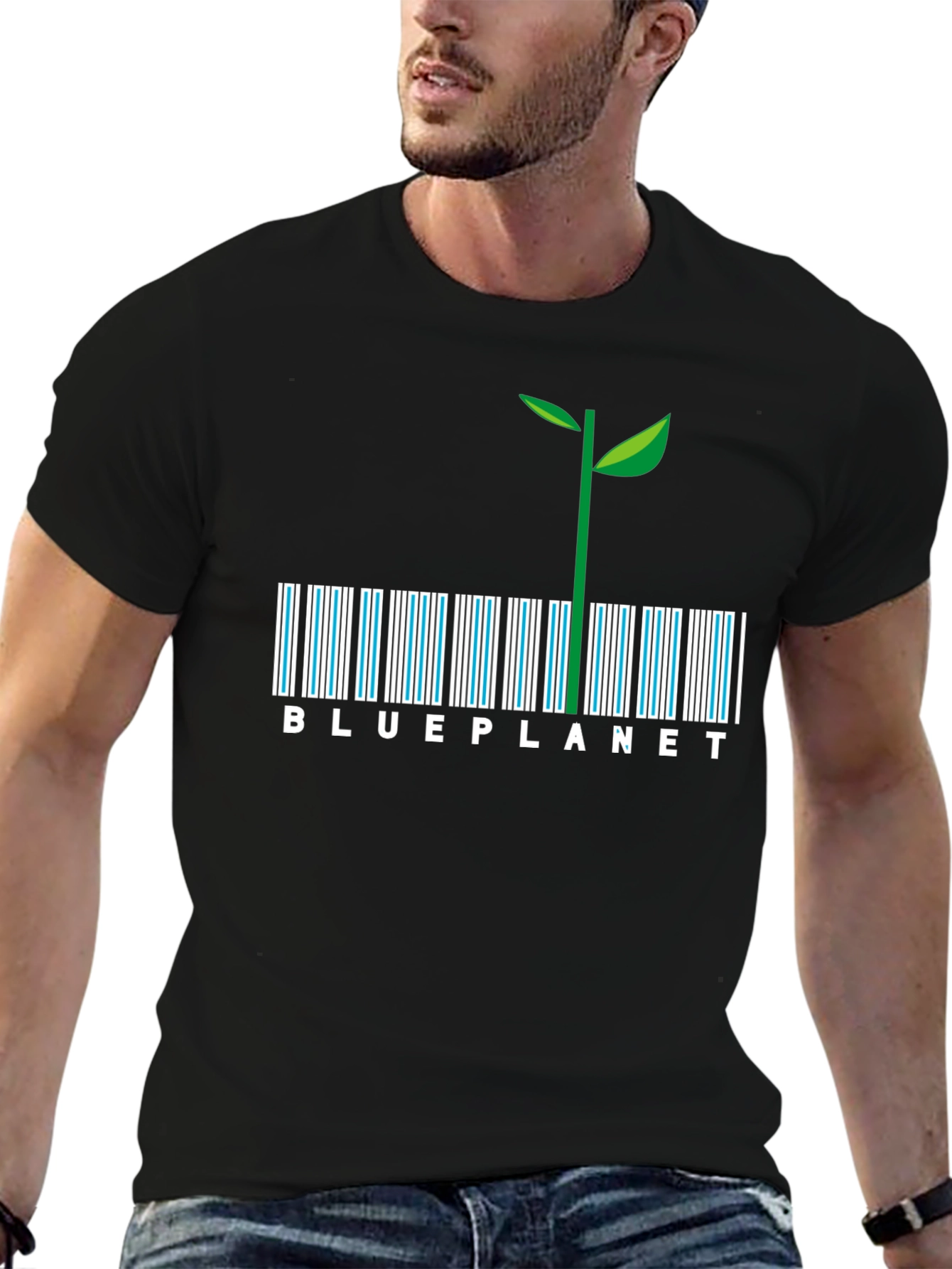 Blue Planet Barcode Plant T-Shirt