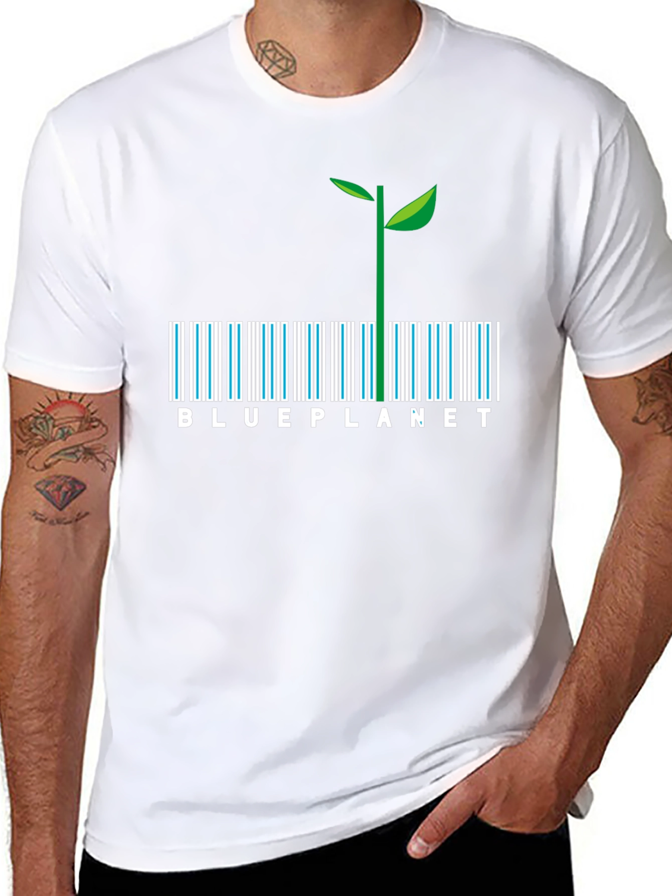 Blue Planet Barcode Plant T-Shirt