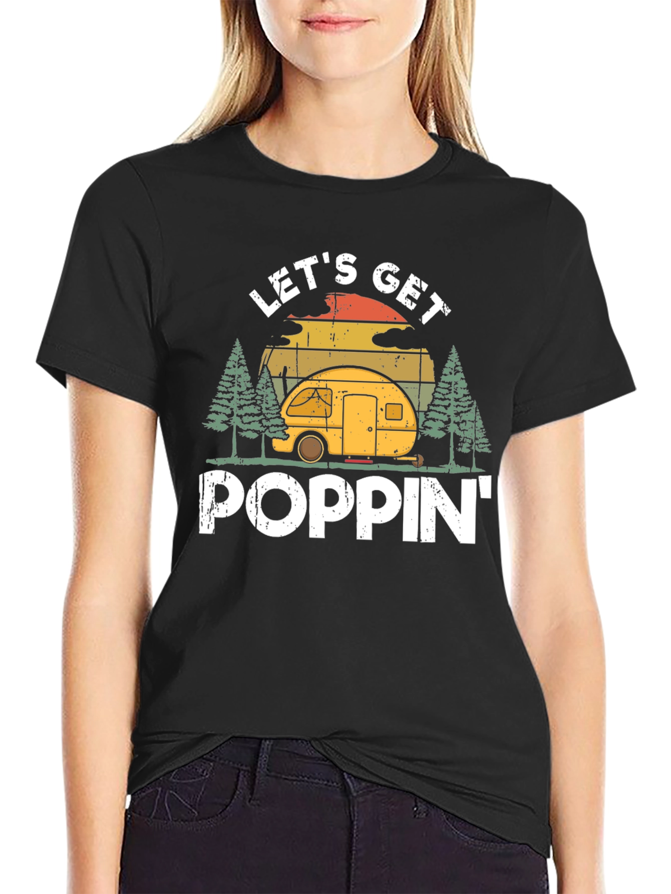 Lets Get Poppin Camping Tee