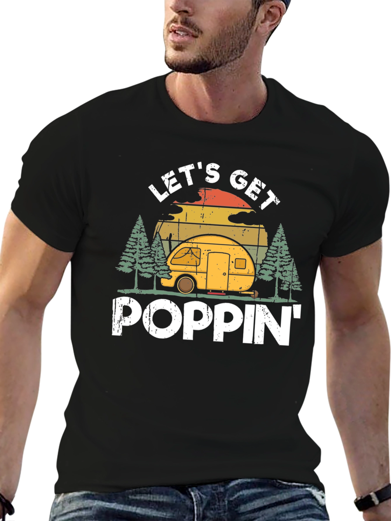 Lets Get Poppin Camping Tee